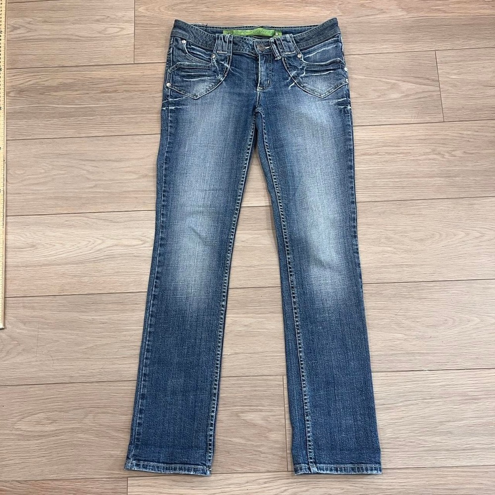 Vintage‎ Campus Crew Low Rise Bootcut Jeans Medium Wash Women 4 Y2K Streetwear